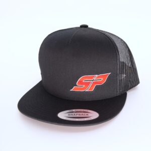 Hat - Flat Bill Trucker - Snap-back - Black