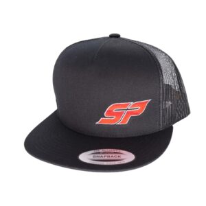 Hat - Flat Bill Trucker - Snap-back - Black