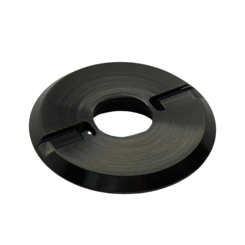 BUMP SPRING RETAINER 1.080 BLACK W/ SLOT